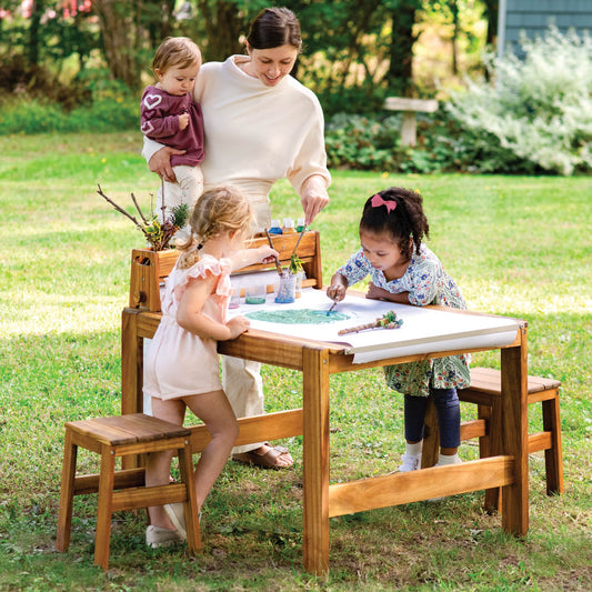 G52011 Acadia Outdoor Art Activity Table Lifestyle 5054