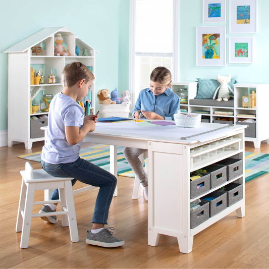 G76809 Art Table Lifestyle White2 | Linen White