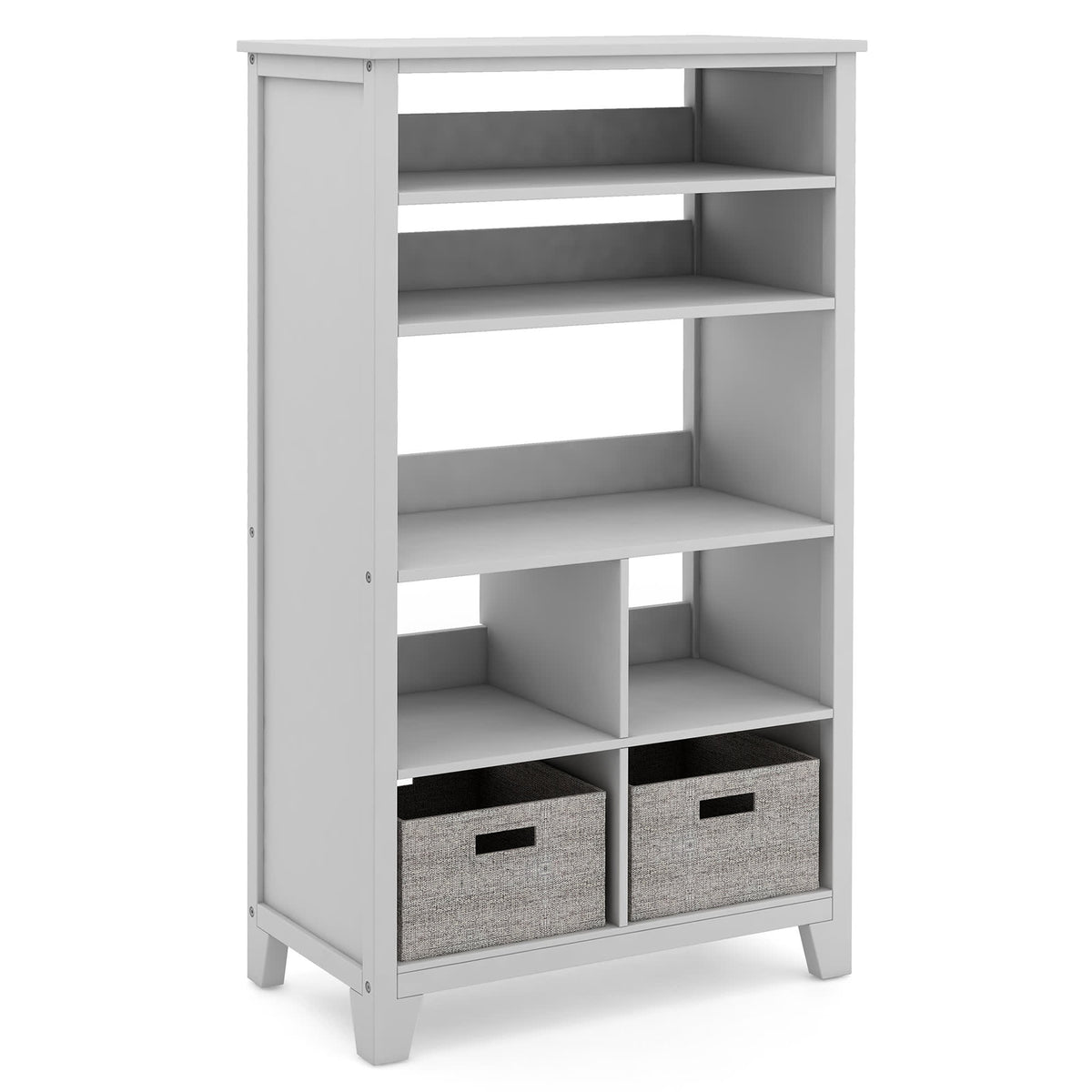 G76905 Martha Stewart Living and Learning Kids' Tall Bookcase Gray Quarter | Gray