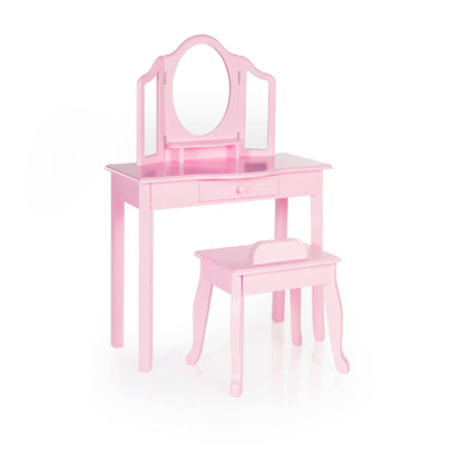 G87403 Classic Vanity and Stool Pink Main | Pink