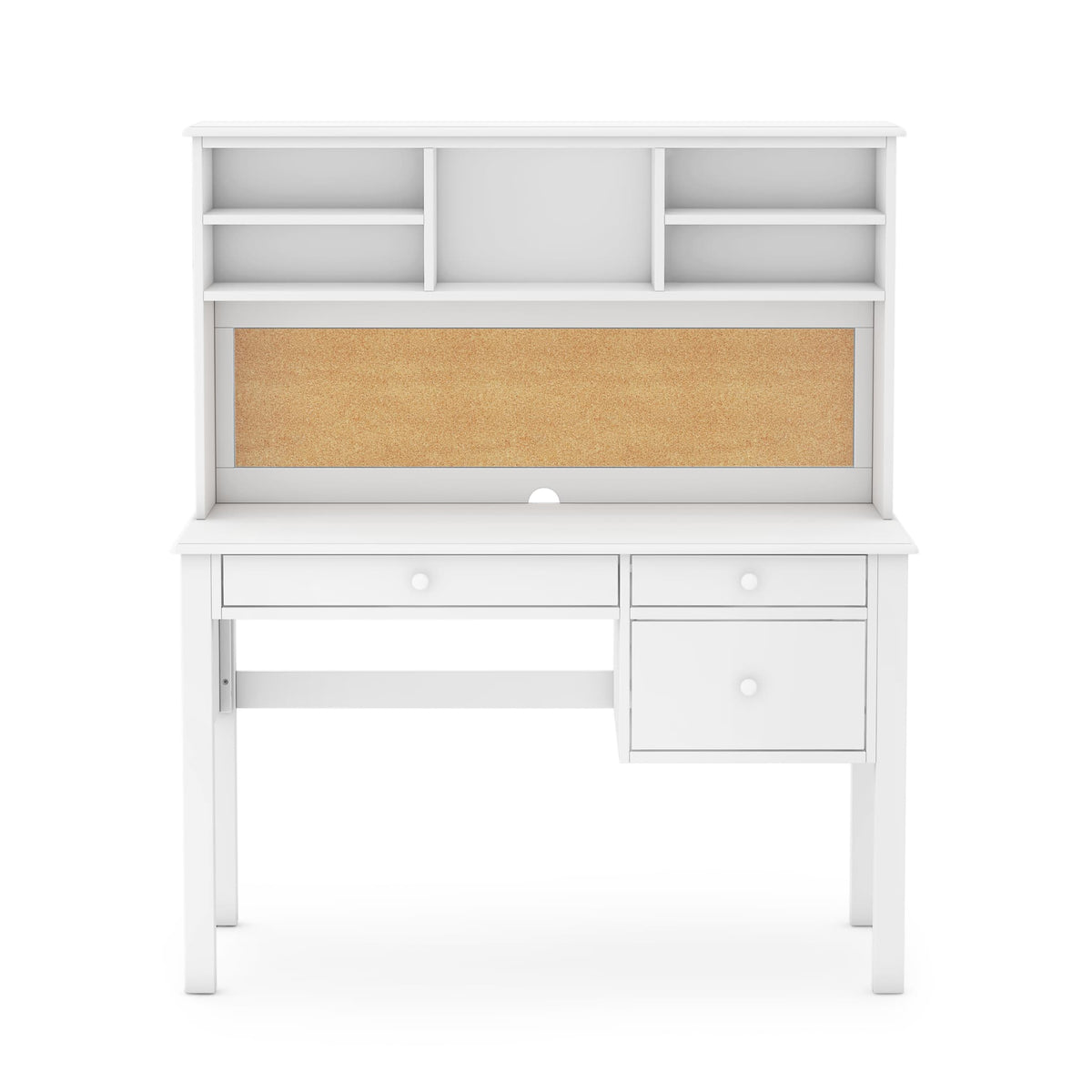 G27672 Madison Desk and Hutch White Silo Front