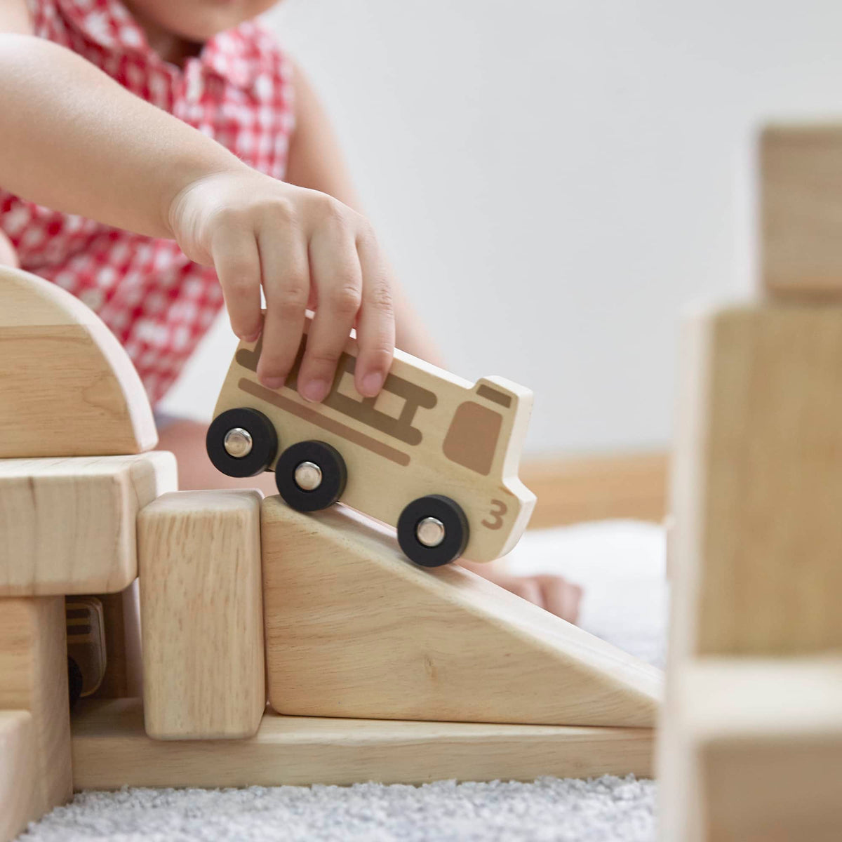 G6726 Mini Wooden Trucks Set of 10 Fire Truck
