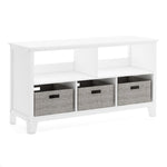 G76804 Martha Stewart Living and Learning Kids' Low Bookcase White Main | Linen White
