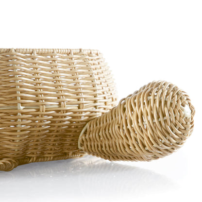 U6234 Sea Turtle Floor Wicker Basket Silo Detail 1