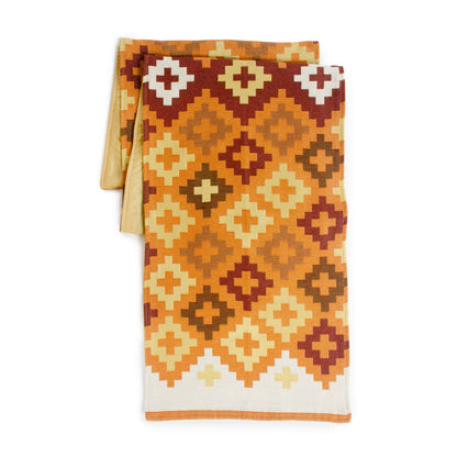 U7233 Warm Geo Decorative Runner Folded Silo 1