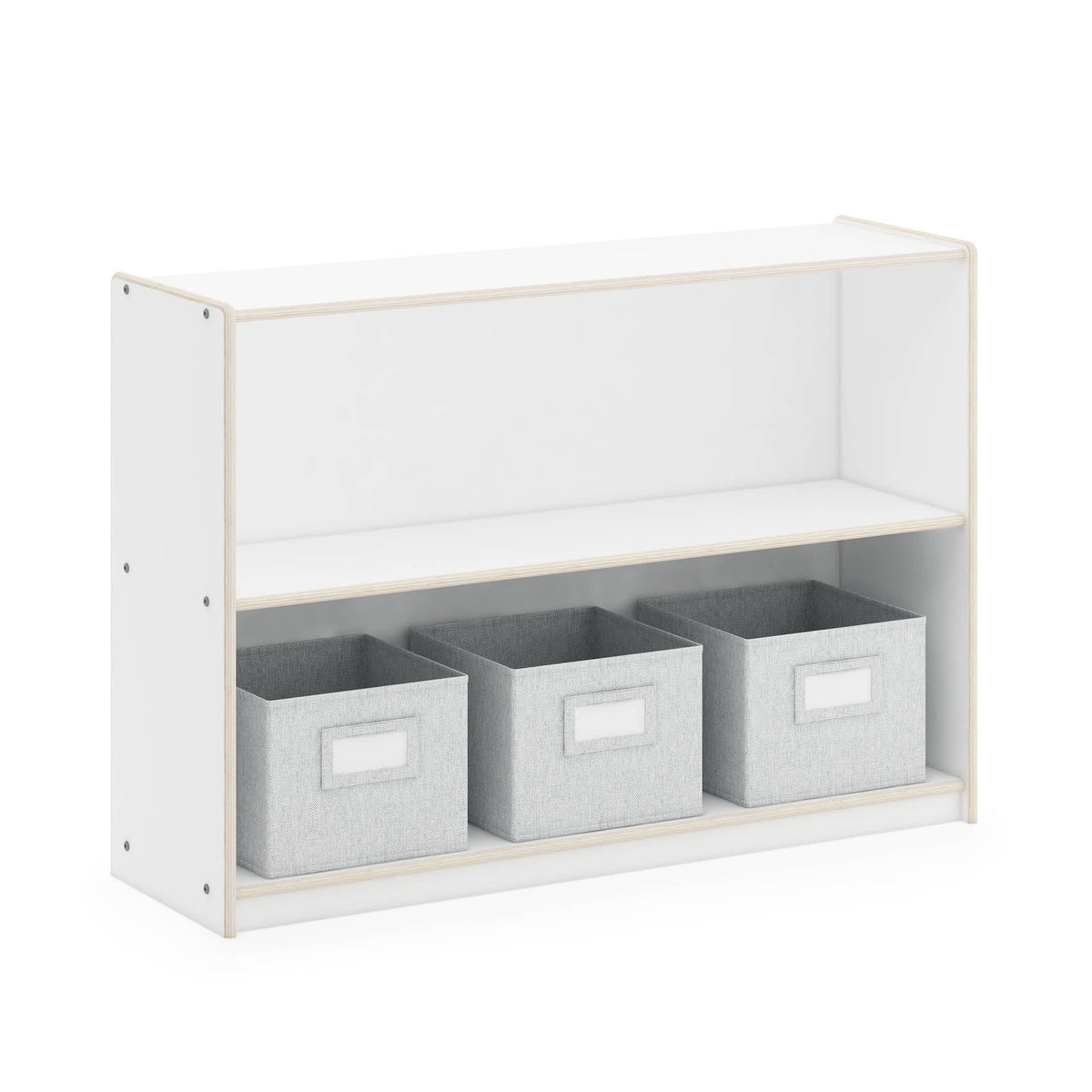 G80211 EdQ Essentials Two Shelf Open Storage 30in White Main-1 | White
