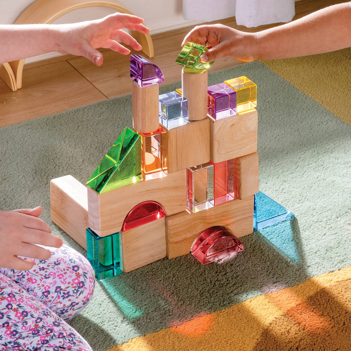 G6830 Acrylic Rainbow Unit Blocks Set of 16 Lifestyle 6694