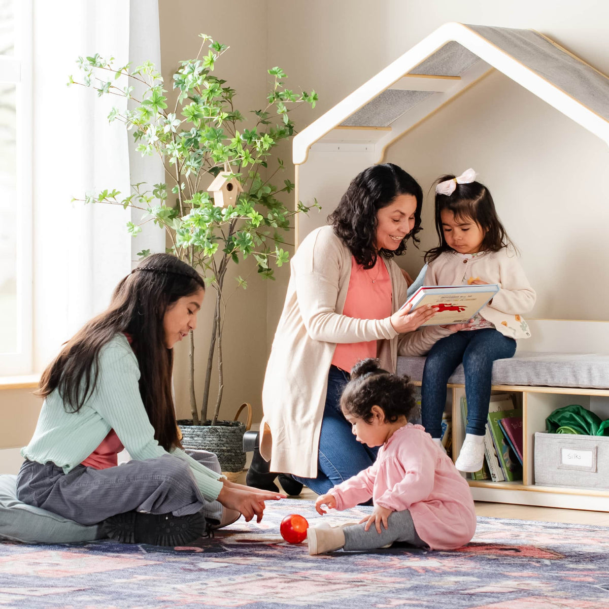 G80331 EdQ Reading Seating Nook and Storage White Lifestyle 1954 | White