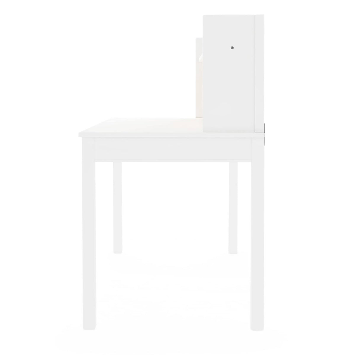 G76808 Kids' Desk with Hutch and Chair White Side | Linen White