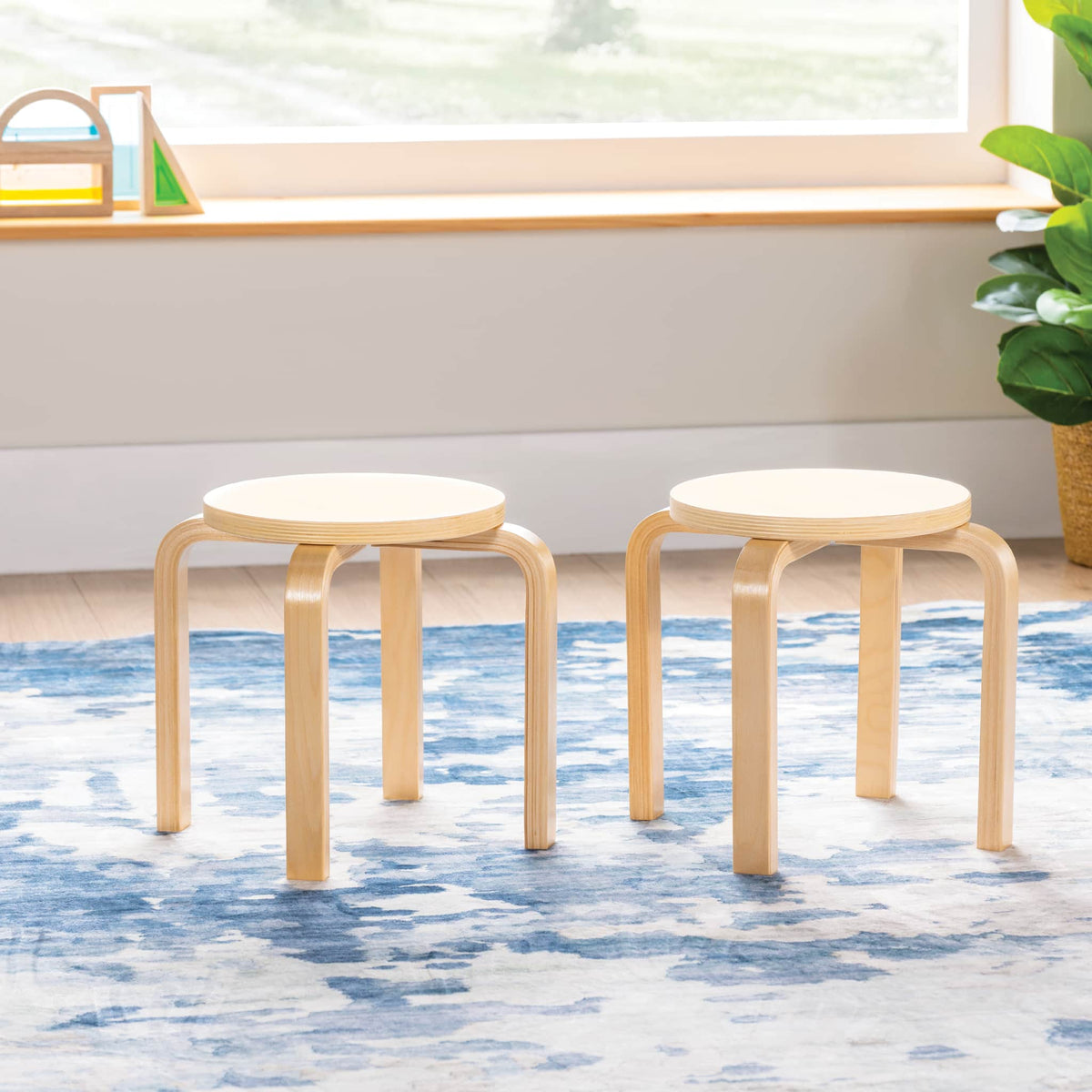 G82042 Nordic Stools Set of 2 Natural 0195 | Natural