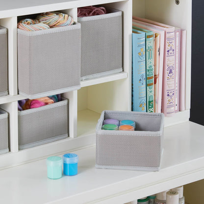 G77104 Martha Stewart Crafting Kids Cubby Organizer White Env Bin Detail | Linen White