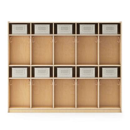 G80419 EdQ 10-Section Locker Natural Silo 2 Front | Natural