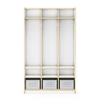 G80410 EdQ 3-Section Locker White Silo 2 Front | White
