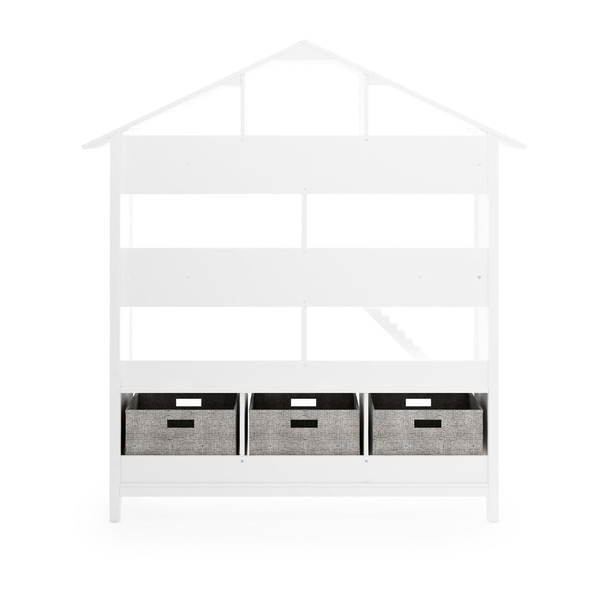 G76807 Martha Stewart Living and Learning Kids' Dollhouse Bookcase White Back | Linen White