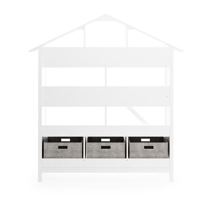 G76807 Martha Stewart Living and Learning Kids' Dollhouse Bookcase White Back | Linen White