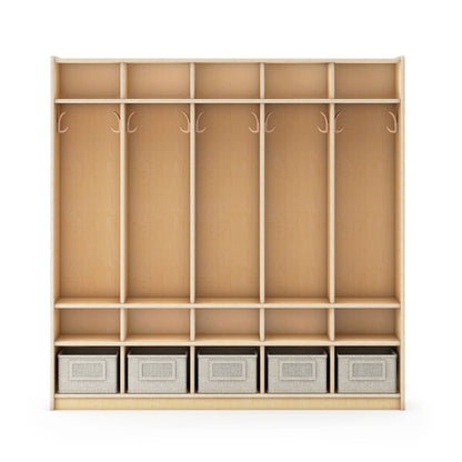 G80413 EdQ 5-Section Locker Natural Silo 2 Front | Natural