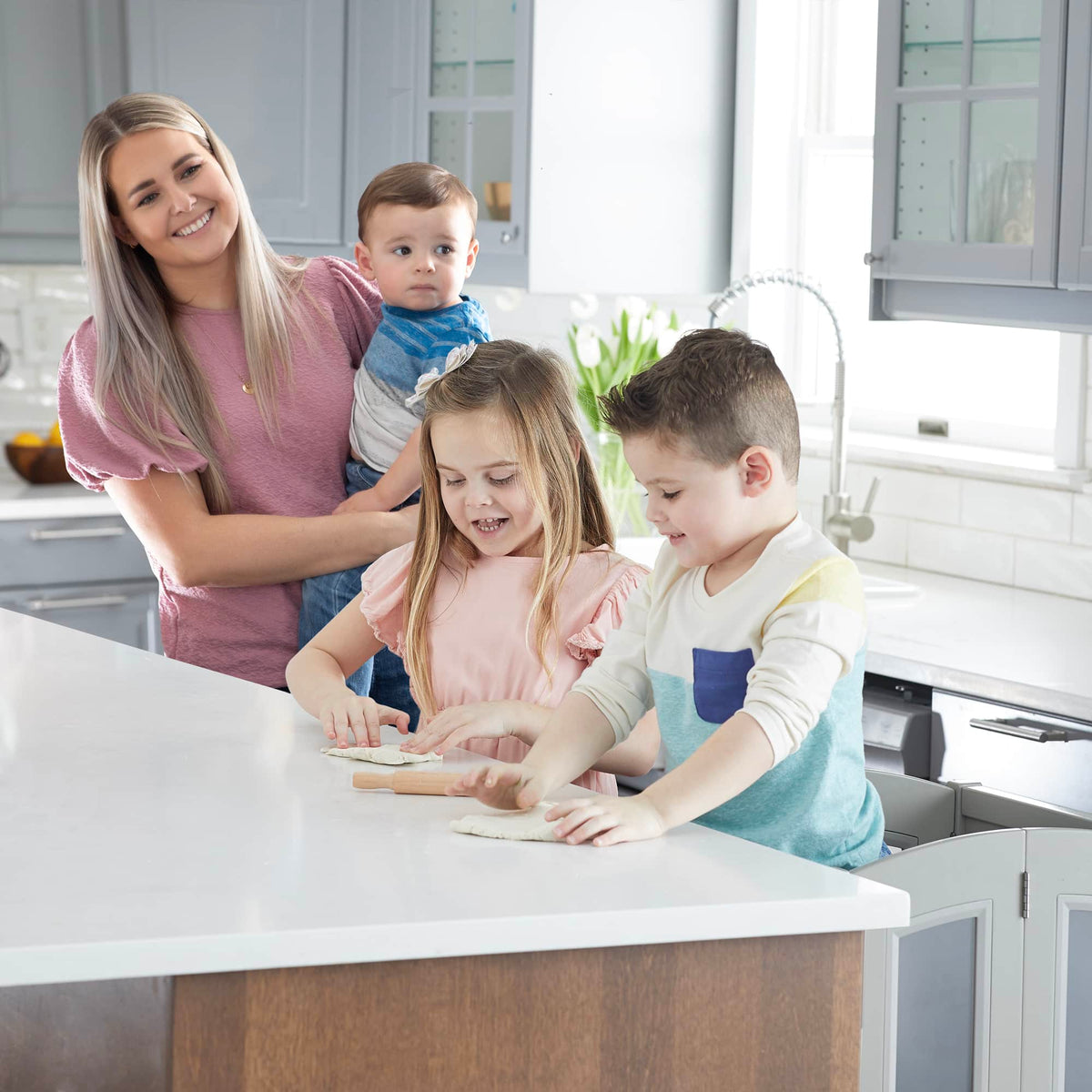 G97501 Martha Stewart Kitchen Helper Taupe Lifestyle Detail | Taupe