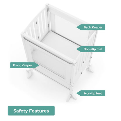 G97406 Contemporary Kitchen Helper Double White Saftey | White