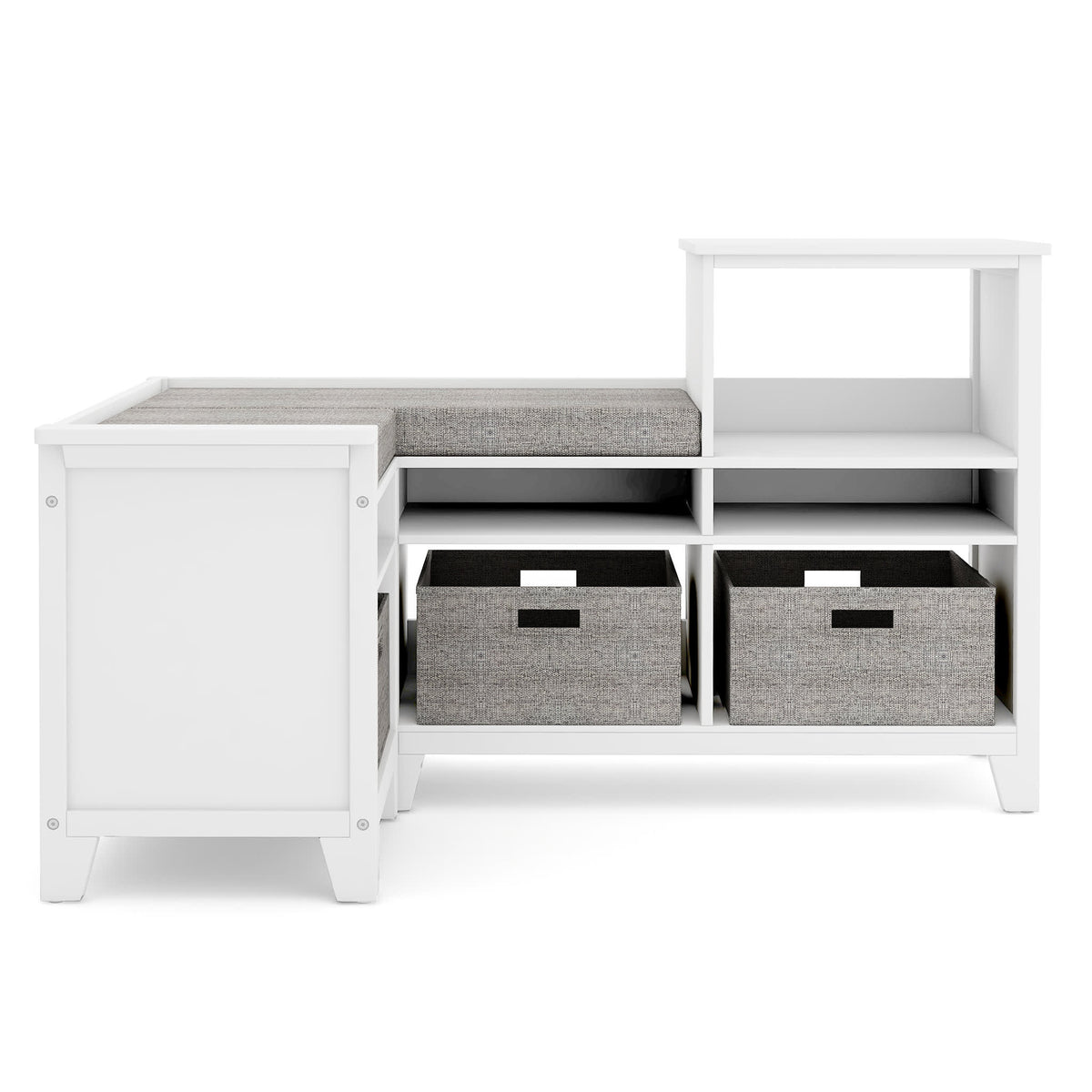 G76801 Martha Stewart Corner Nook White Sil 2 Front | Linen White