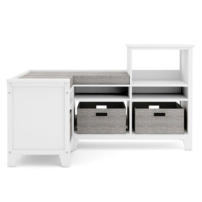 G76801 Martha Stewart Corner Nook White Sil 2 Front | Linen White