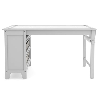 G76909 Martha Stewart Living and Learning Kids' Art Table and Stool Set Gray Side | Gray