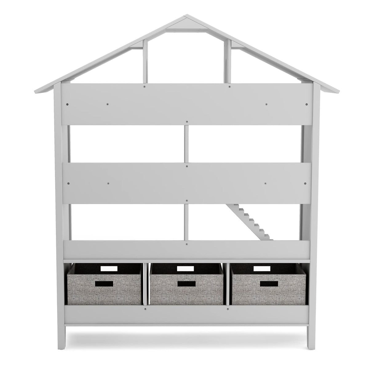 G76907 Martha Stewart Living and Learning Kids' Dollhouse Bookcase Gray Back | Gray