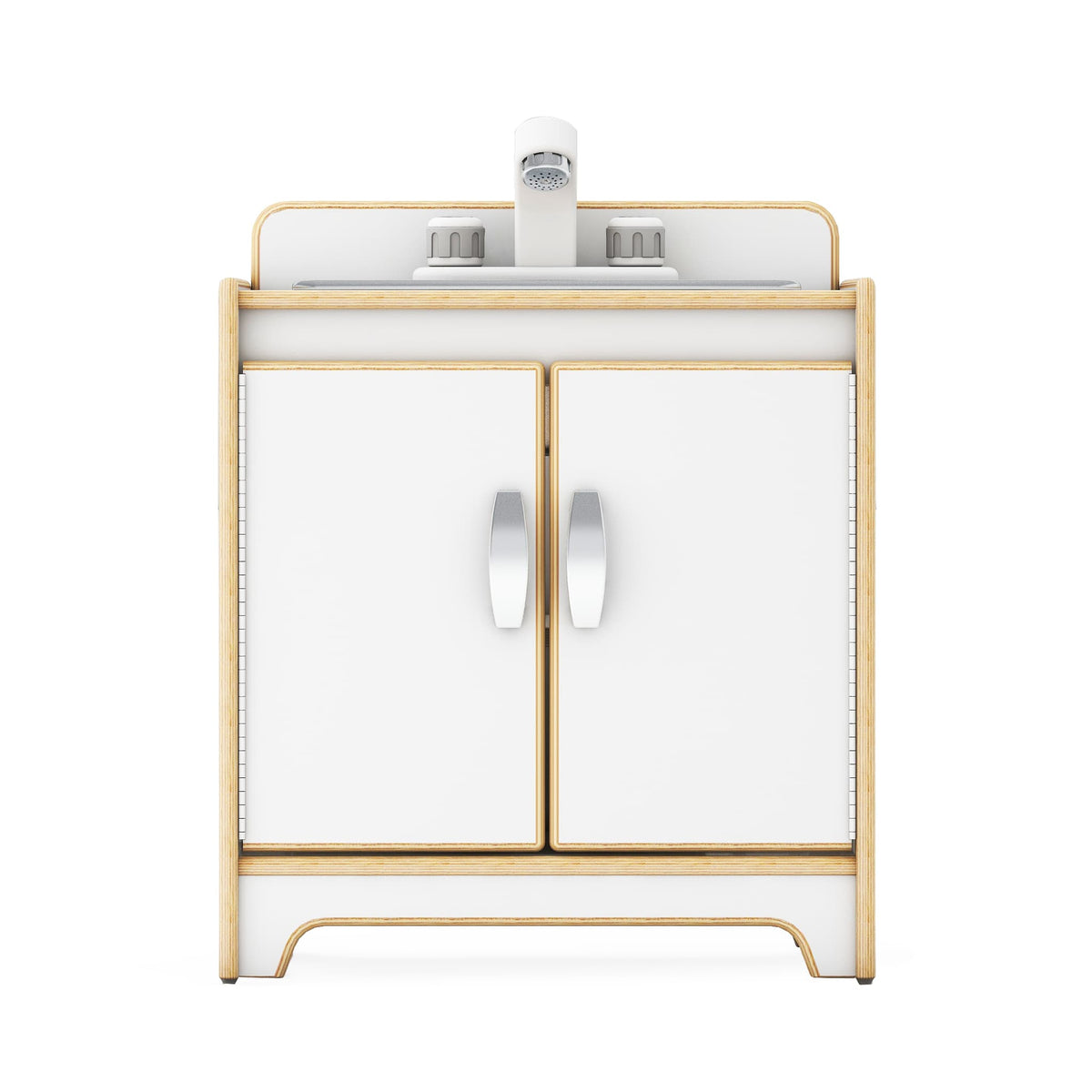 G80436 EdQ Kitchen Sink White Silo 2 Front | White