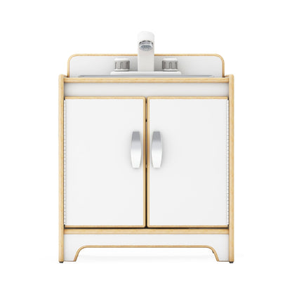 G80436 EdQ Kitchen Sink White Silo 2 Front | White