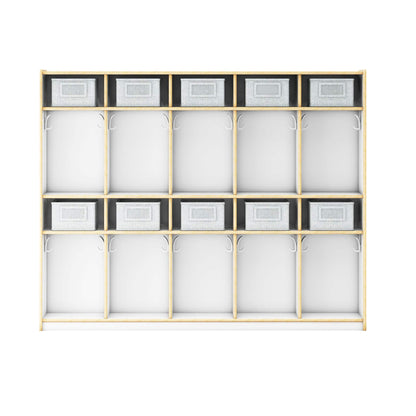 G80418 EdQ 10-Section Locker White Silo 2 Front | White