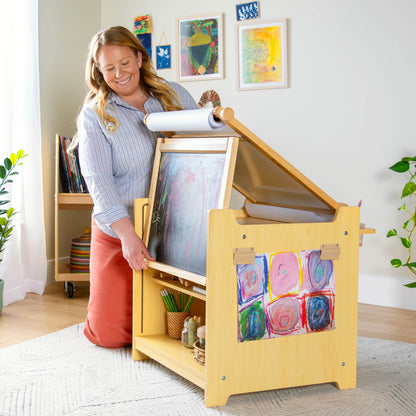 G51091 Desk to Easel Art Cart Natural Lifestyle 4013 | Natural