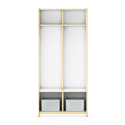 G80414 EdQ 2-Section Locker with Bench White Silo 2 Front | White
