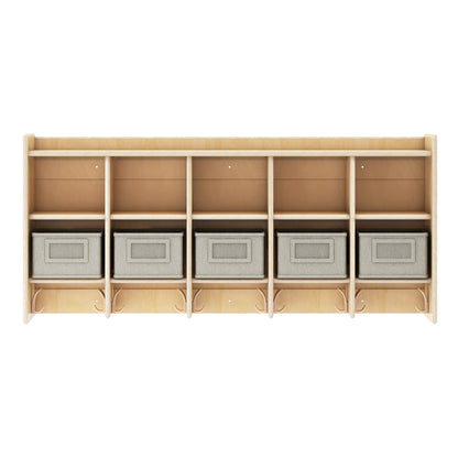 G80421 EdQ 10-Section Wall Mounted Locker Natural Silo 2 Front | Natural