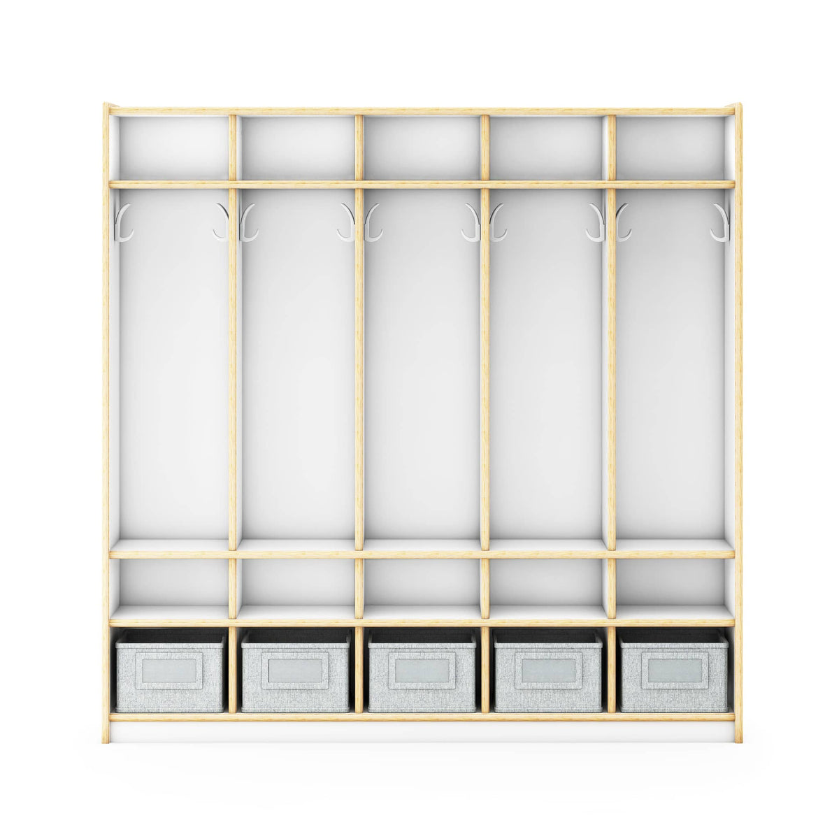 G80412 EdQ 5-Section Locker White Silo 2 Front | White