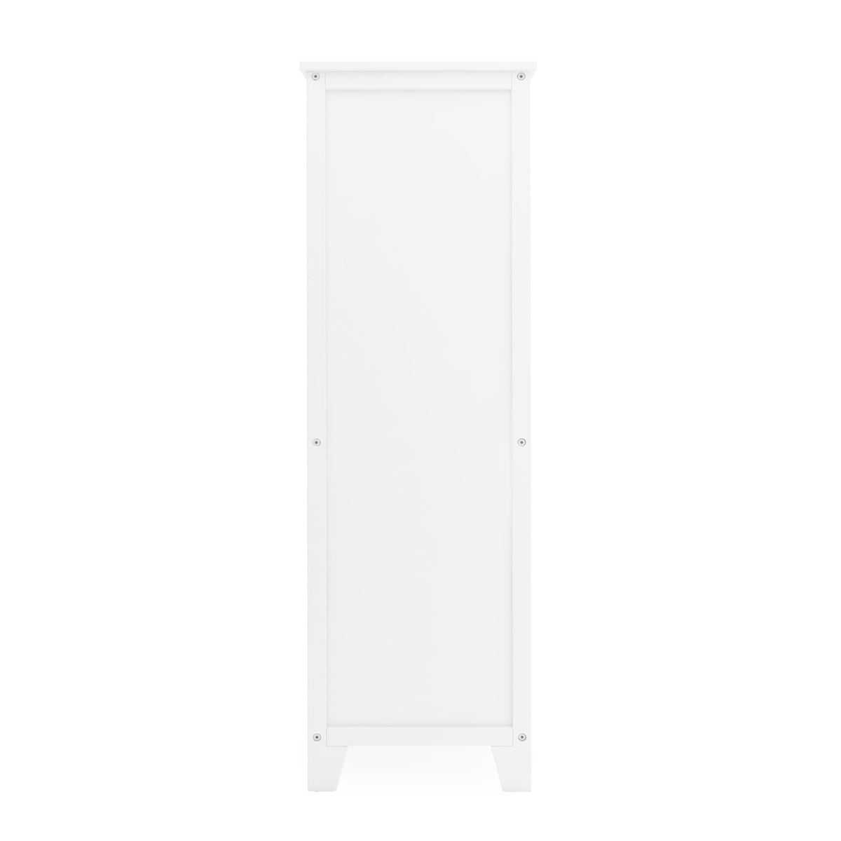 G76805 Martha Stewart Living and Learning Kids' Tall Bookcase White Side | Linen White