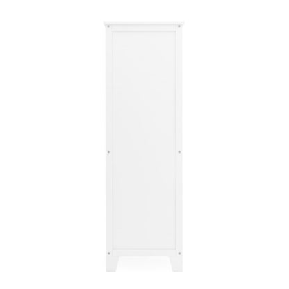 G76805 Martha Stewart Living and Learning Kids' Tall Bookcase White Side | Linen White